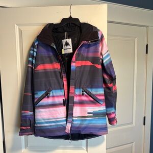 Burton Vibrant Striped Jacket with Pink and Blue Accents